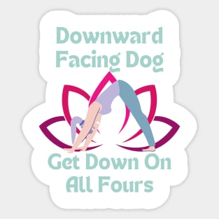 Downward Facing Dog Sticker